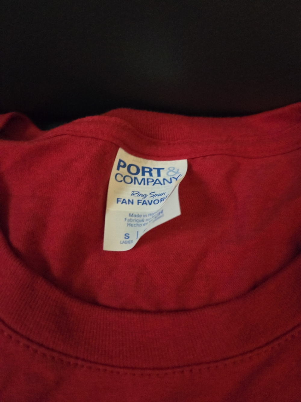 Womens's Red Graphic Statement Tee - Bold Text Shirt Size S - Picture 3 of 3